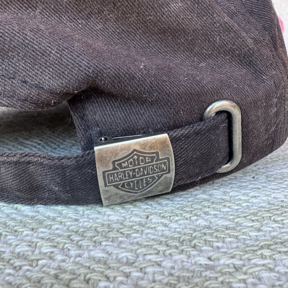 Harley-Davidson Motorcycles Born To Run Black Ball Cap Hat Bedazzled Logo - Picture 5 of 7